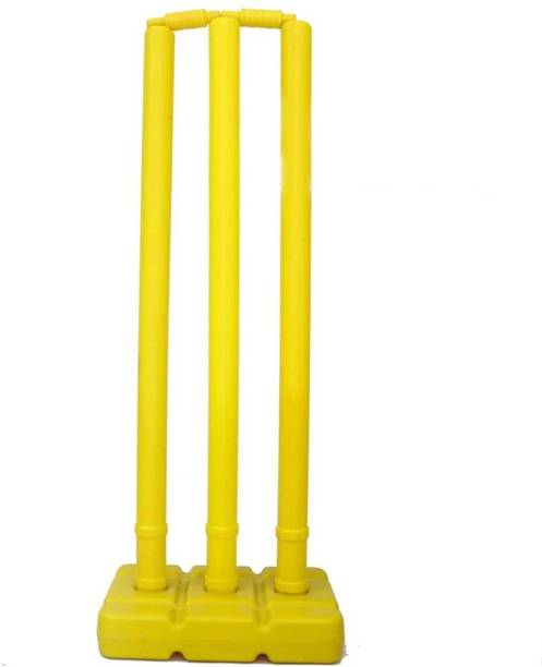 GOLS Heavy Plastic Cricket Stumps Set - 3 Stumps + 2 Ba...