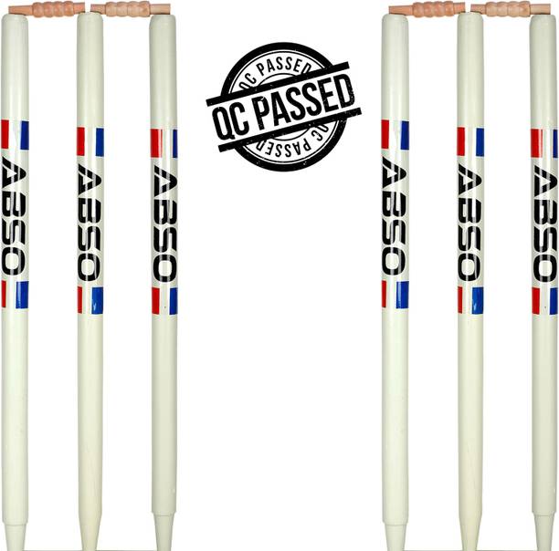 abso Pack of 2 Wooden Soldier Cricket Wickets Stumps (6 Pcs)