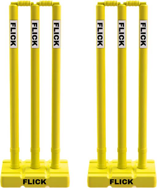 Flick SPORTS Plastic Stump Set (Set of 2) - 6 Stumps, 2...