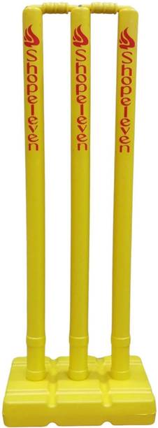 Shopeleven Plastic Cricket Stumps Set, 3 Stumps 2 Bails...