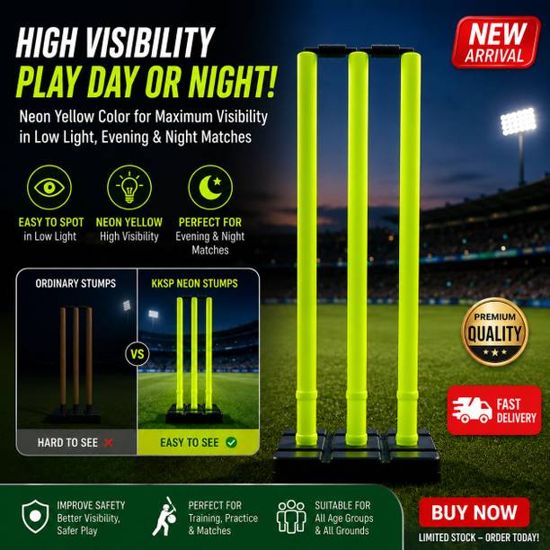 KKSP NEONKKSPPvc/Plastic Portable cricket Stumps /Fluor...