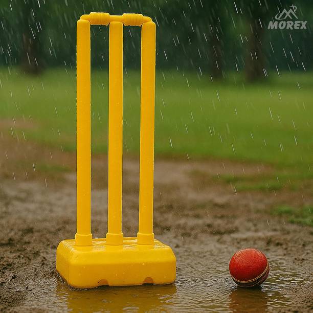 MOVEX Morex Cricket Stumps with Stand & Bails - Big Siz...