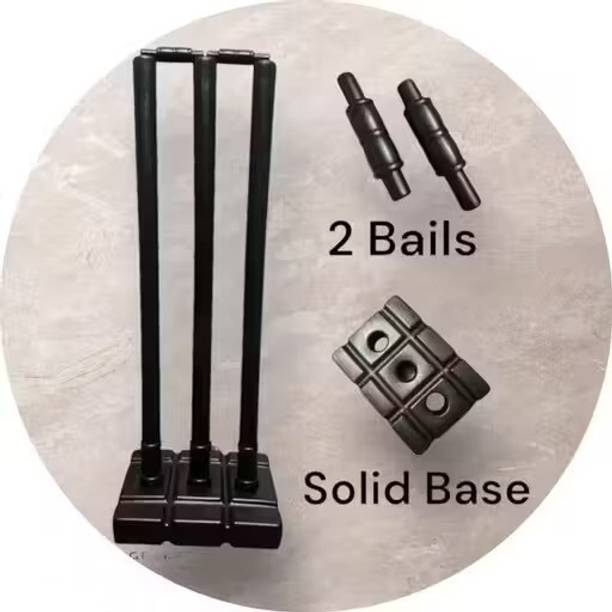 ARYANFITNES Plastic Stump Set Colour Black Material P...
