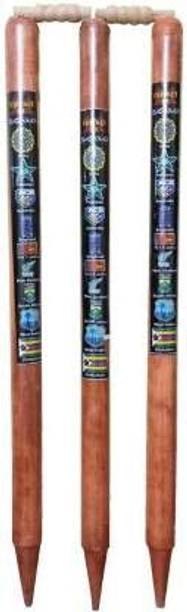 DABODIA SPORTS 3 Wooden Stumps & 2 Bails (Wicket Set)