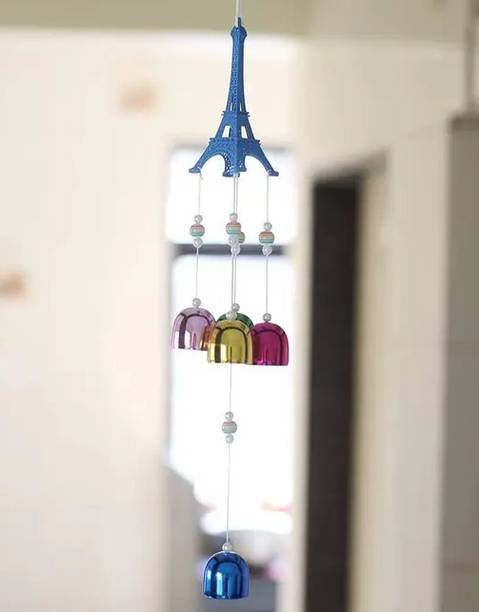 राइम Assorted Color Eiffel Tower Wind Chimes for Home Positive Energy एल्युमीनियम विंड चाइम