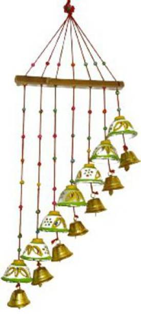 KALANITA Rajasthani Handcrafted Door/ Wall Hangings (One Sided Bell) Brass Windchime