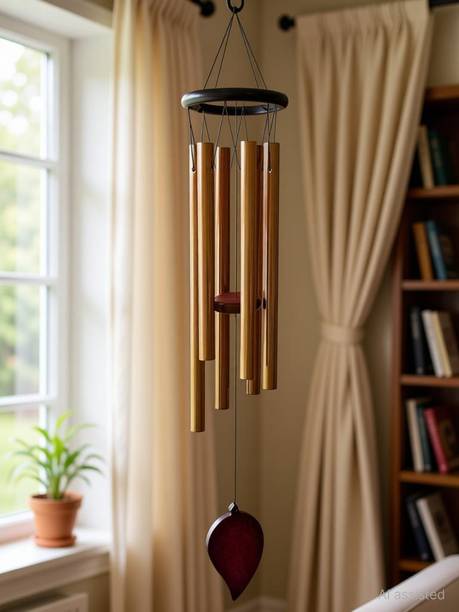 Joyjay Metal Windchime Bell 6 Pipes Rods for Positive Vibrations & Energy Steel Windchime