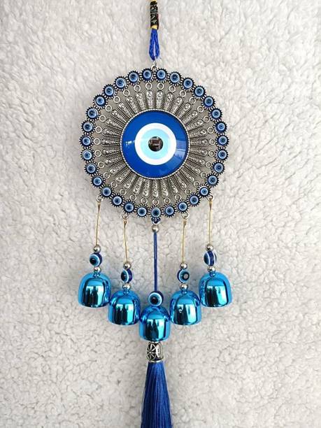 Trendozdot Wind Chimes for Home Positive Energy, Evil Eye Hanging for Home Decorative Showpiece  -  25 cm