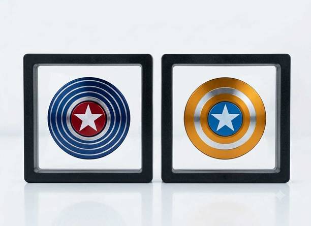 VanKynera Captain America Shield Fidget Spinner Ultra Speed Metal Wind Spinner Toy