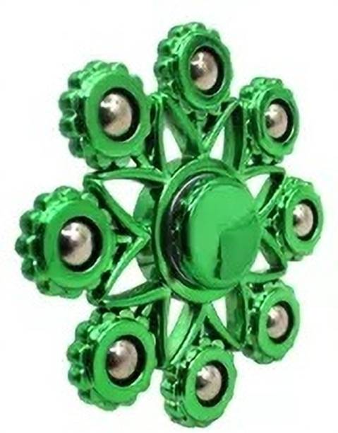 ParshvGroups Metal Spinner, Fidget Spinner,Green Flower Design (Pack of 1)