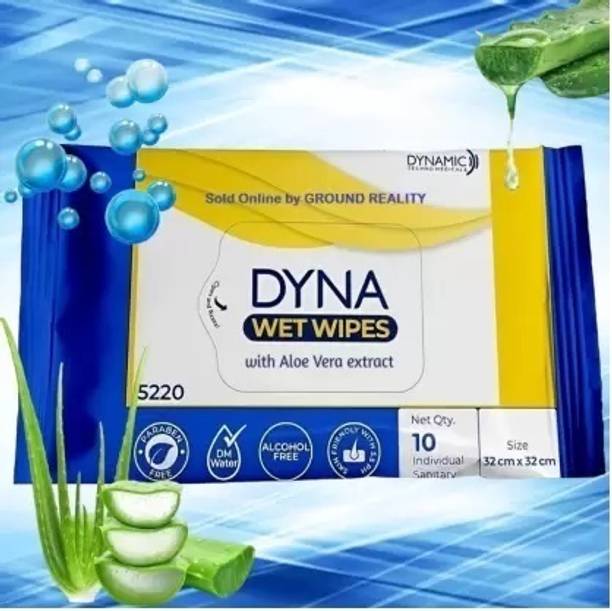 Dyna Easy bath wet wipes with Aloe Vera XL Size 32 cm x 32 cm Wipe Warmer