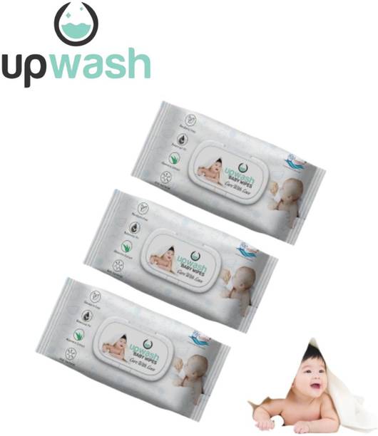 UPWASH Baby Wipes with Aloe Vera Pack Of 3 (72 Wipes) Wipe Warmer