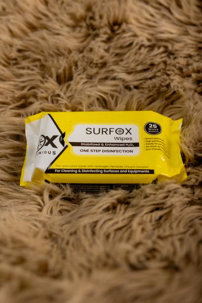 SURFOX Cleaner Disinfectant Wipes Pack of 25 Wipe Warmer