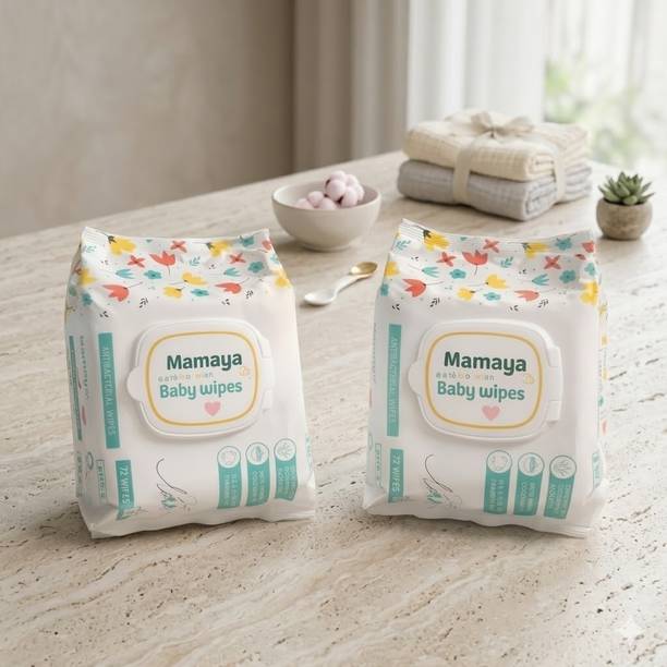 MAMAYA Premium Baby Wet Wipes Combo Pack | Moisturizing & Skin-Friendly Wipes