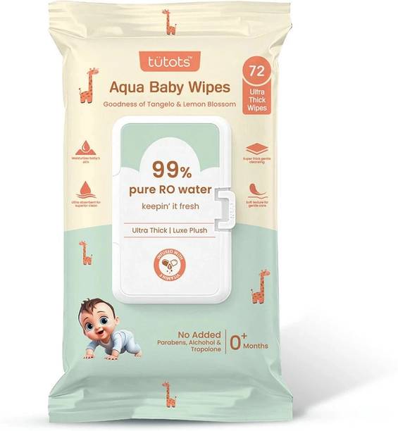 tutots Ultra thick Aqua Baby Wipes with Tangelo and Lemon Blossom