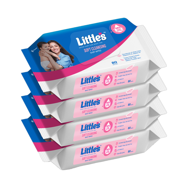 Little's Soft Cleansing Baby Wipes with Aloe Vera, Jojoba Oil and Vitamin E