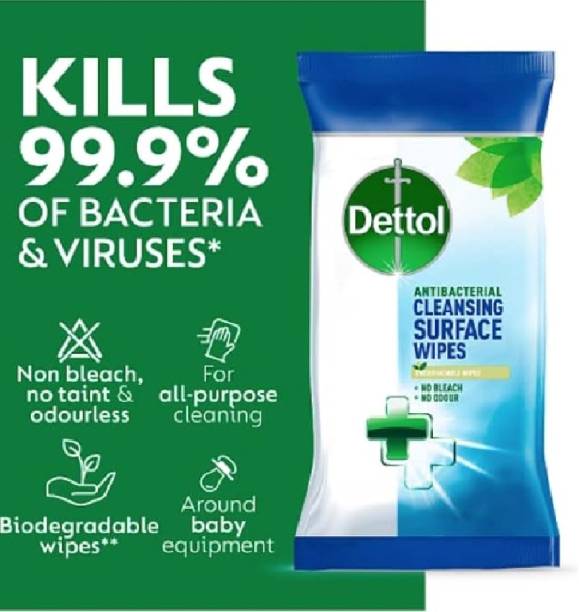Dettol Anti-Bacterial Cleaning Surface Wipes 80 Wipes
