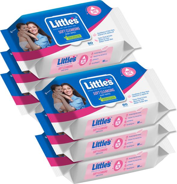 Little's Soft Cleansing Baby Wipes with Aloe Vera, Jojoba Oil and Vitamin E