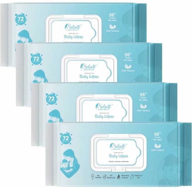 Soil Soft Baby Wet Wipes With 98% Fresh Mineral Water And Soft Texture