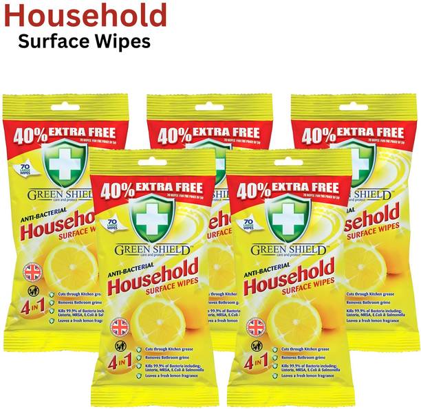 green shield Anti-Bacterial Household Surface Wipes Biodegradable