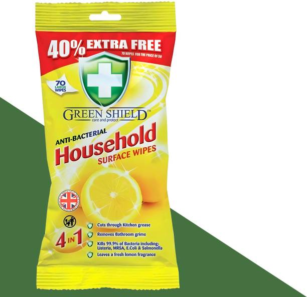green shield Anti-Bacterial Wipes for Household Use