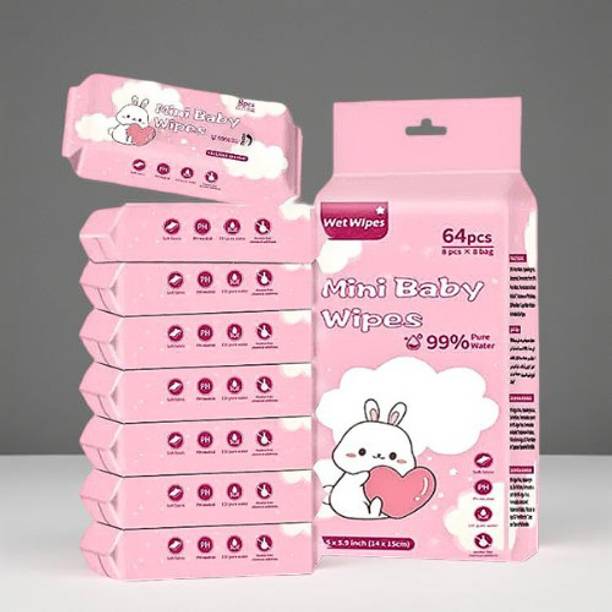 AshmakamMart Travel Wipes Mini Baby Water Wipes for On-the-Go Cleaning