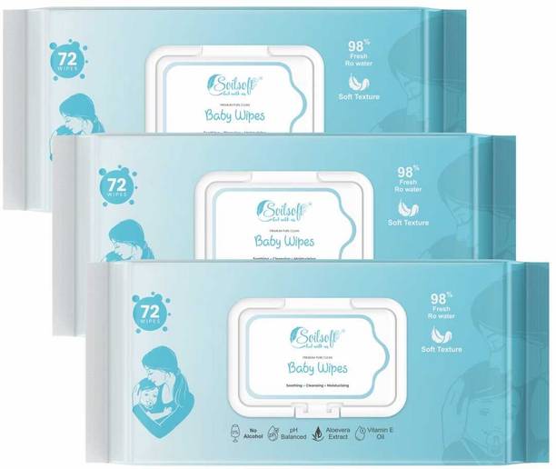 Soil Soft Baby Wet Wipes With 98% Fresh Mineral Water