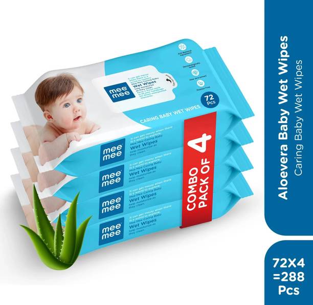 MeeMee Soft Cleansing Baby Wet with Aloe vera - Pack of 4