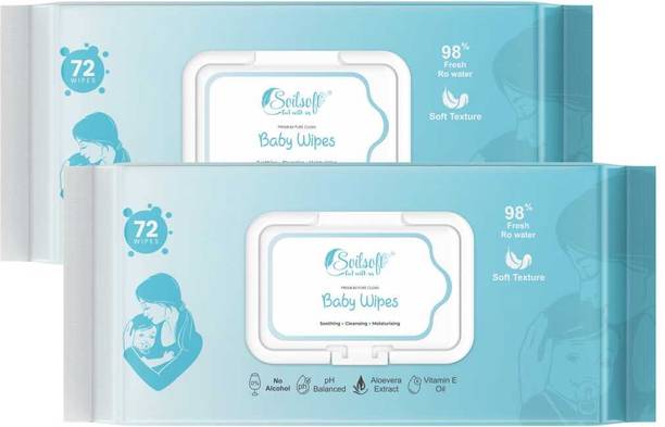 Soil Soft Baby Wet Wipes With 98% Fresh Mineral Water