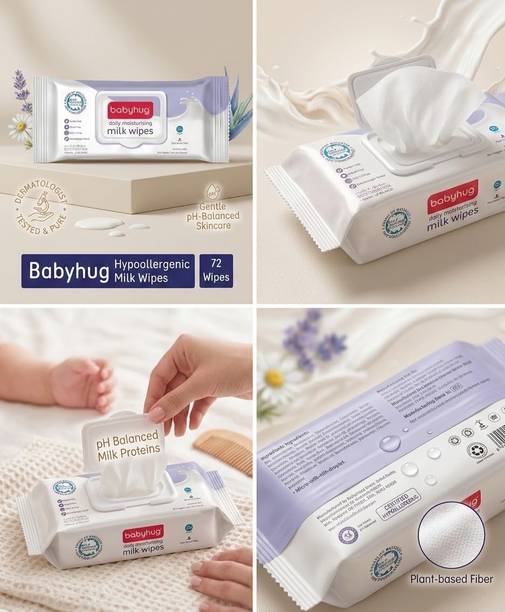 babyhug Baby Milky Wipes Skin Comfort 72 Pcs Pack Offer