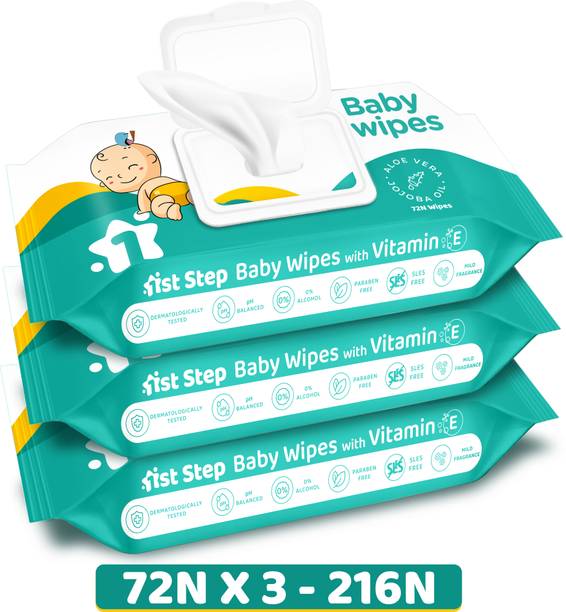 1st Step Baby Wet Wipes With Lid Enriched With Aloe-Vera And Jojoba Oil