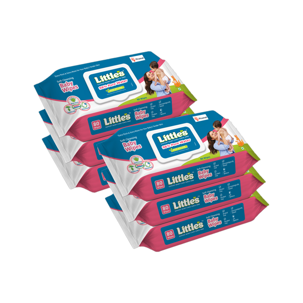 Little's Soft Cleansing Baby Wipes with Aloe Vera, Jojoba Oil and Vitamin E