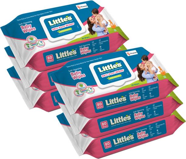 Little's Soft Cleansing Baby Wipes with Aloe Vera, Jojoba Oil and Vitamin E