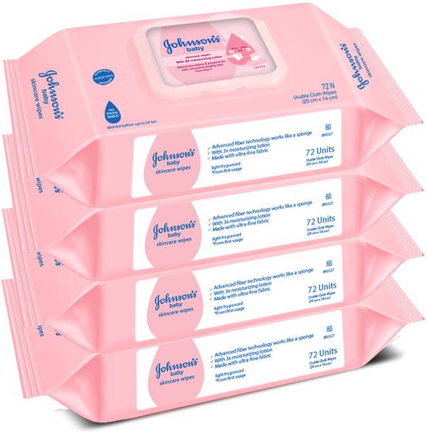JOHNSON'S Wet Wipes | No Alcohol & Soap | 3x Moisturizing Lotion | Prevents Rash & Redness