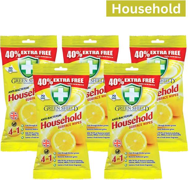 green shield Anti-Bacterial Wipes for Household Hygiene