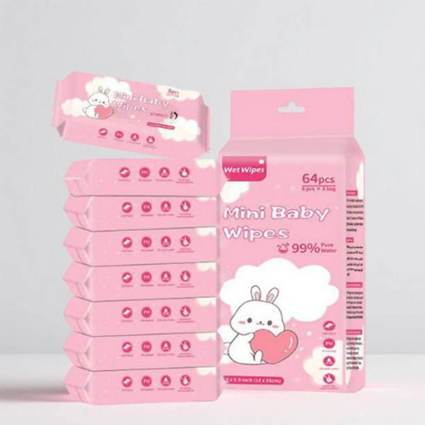 AshmakamMart Mini Baby Wipes Portable Water Wipes for Travel Hand & Face Cleaning