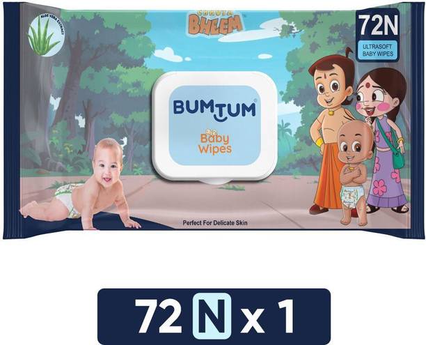 BUMTUM Baby Wet Wipes with Lid | Paraben & Sulfate Free (Pack of 1)