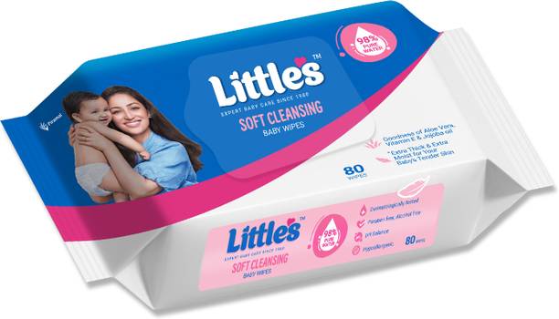Little's Soft Cleansing Baby Wipes with Aloe Vera, Jojoba Oil and Vitamin E