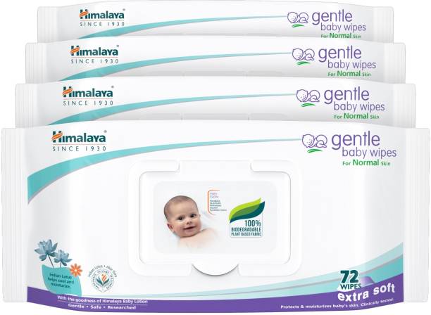 HIMALAYA Gentle Baby Wipes Mega Offer Pack (4 N X 72's)