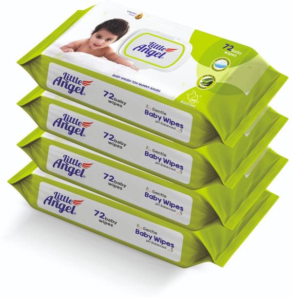 Little Angel Super Soft Baby Wipes with Aloe Vera Extract, Lid pack