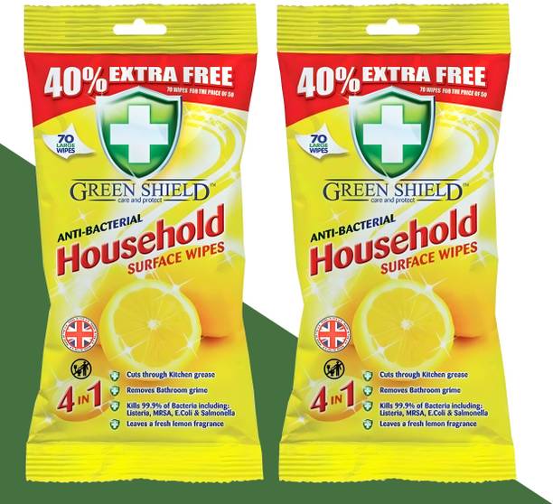 green shield Anti-Bacterial Wipes for Household Use