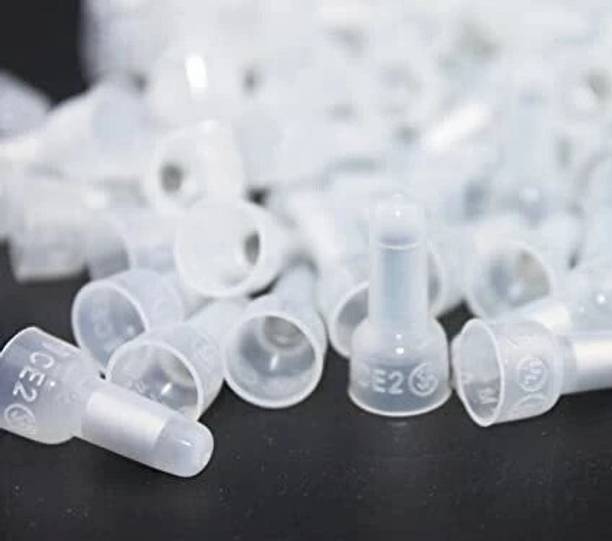 SK Electronics 300Pcs Protective Closed Wire End Cap (CE2) Wire Crimp Cable Connector 1 Wire Connector