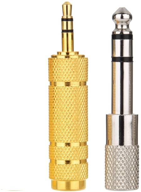 LipiWorld (2 Pieces Combo) Headphone Adapter 6.35mm Male to 3.5mm Female and Audio Stereo Plug 3.5mm Male to 6.35mm Female