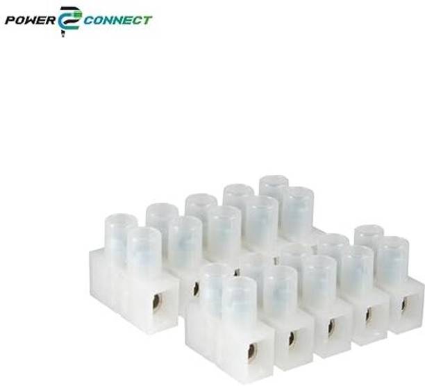 POWER CONNECT PC12WTB_3 5 Way Terminal Strip Screw Terminal Block, Insulated Electrical Terminal Block Wire Connector