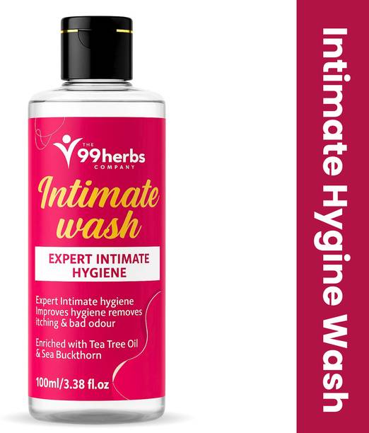 The 99 Herbs Company Intimate Wash for Women with Tea Tree Oil & Sea Buckthorn - 100ml Intimate Wash