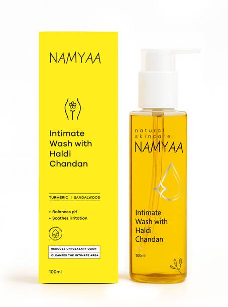 Namyaa Haldi Chandan Hygiene Wash | With Germ and Odour Protection | pH Balanced Intimate Wash