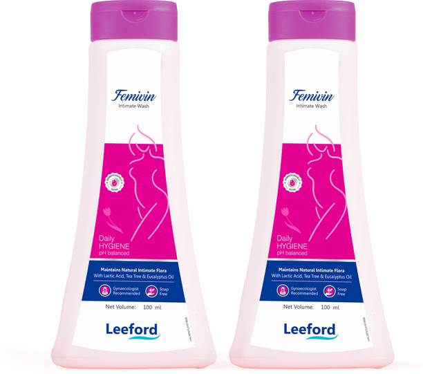 Leeford Intimate Wash With Tea Tree & Aloe | pH Balanced, Soap-Free, Odor-Control Intimate Wash
