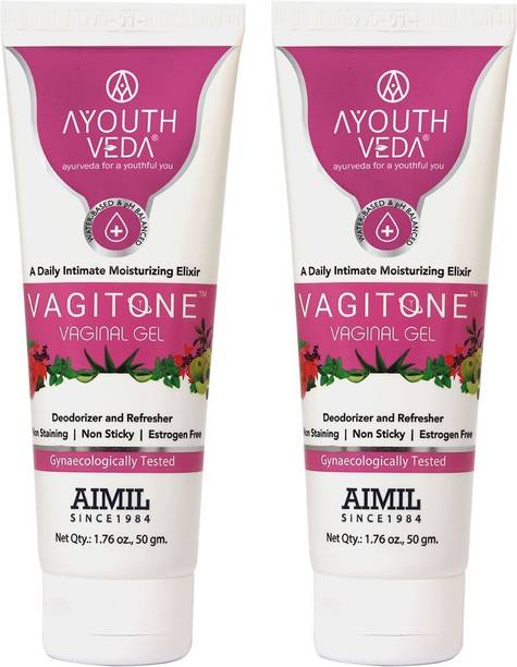 Ayouthveda Vagitone Vaginal Gel for Women with Aloe Vera (Pack of 2) (50g each) Intimate Wash