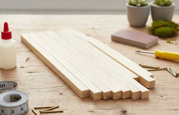 JCT AGRICO natural mini wooden lumbers sticks 8 inch long pack of 20 pieces Wood Lumber