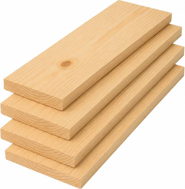 Timberz Wooden Planks for DIY | Pinewood Planks | For Crafting and Arts (Pack of 4) Wood Lumber